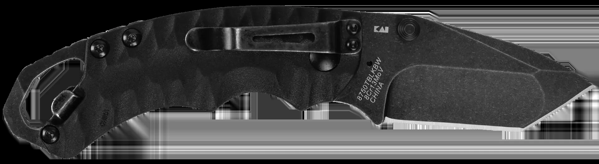 Kershaw Shuffle II 2.60″ Folding American Tanto Plain Black Oxide 8Cr14MoV SS Blade Black Glass-Filled Nylon Handle 8750TBLKBWX