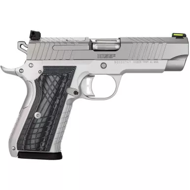 Kimber Mfg.,inc 3100013 KDS9C 9mm 10+1 4.09" KimPro Silver Front and Rear Serrations Stainless Steel Slide Gray and Black G10 Crosshatch Grip