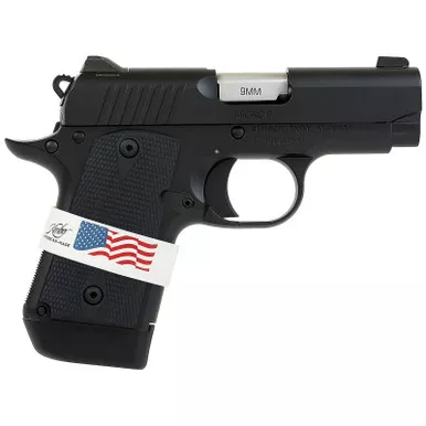 Kimber Mfg, Inc 3300244 Micro 9 Liberty Micro Frame 9mm Luger 7+1 3.15" Stainless Ramped Barrel, KimPro II Black Serrated Stainless Steel Slide, Kimpro II Black Aluminum Frame w/Beavertail