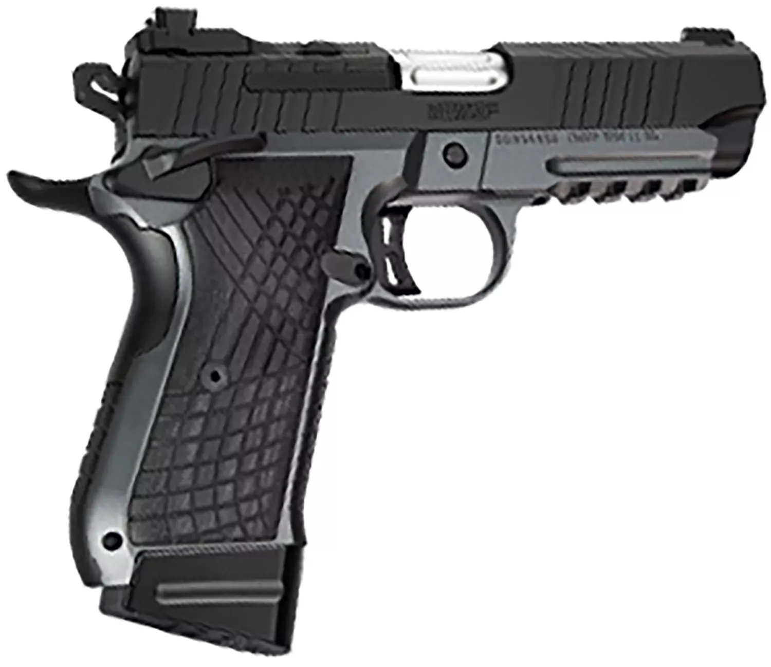 Kimber Mfg.,inc KDS9C 9mm 15+1 4.09" KimPro Gray/Black Front and Rear Serrations Stainless Steel Black Crosshatch cut G-10 Grip 3100015