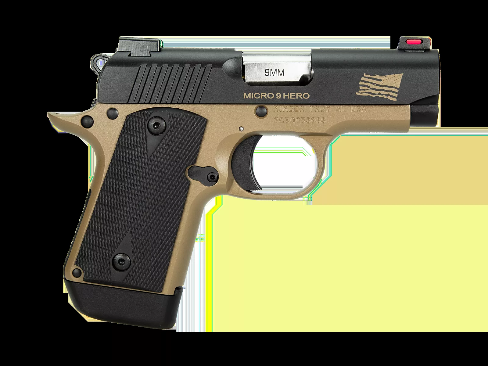 Kimber Micro 9 Hero 9mm Pistol 3.15″ Two-Tone Flag 3300243