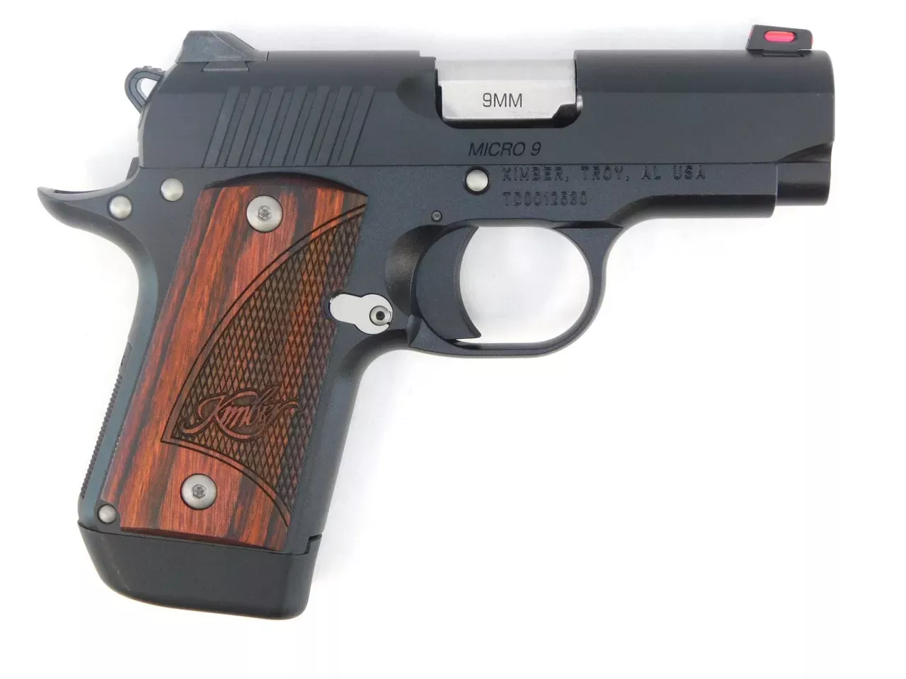 Kimber Micro 9 RTC 9mm Pistol 7+1 3.15″ SS Barrel/Slide Alum Frame Fiber Optic Frt/Fixed Rear Sight Safety SAO Black 3300241