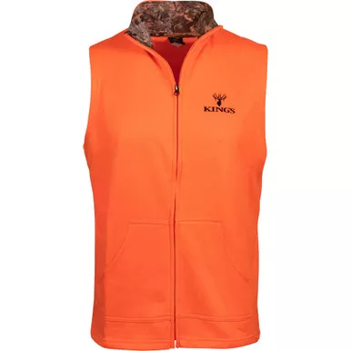 Kings Camo Full Zip Poly Vest, Orange