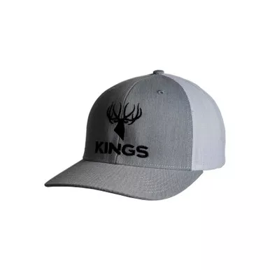 KINGS CAMO Gray/White Kings Embroidered Logo Snapback Hat (112-HG/W-A)