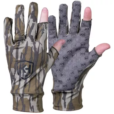 Knight And Hale KHT0211 Run N Gun Gloves, Mossy Oak Bottomlands Camo