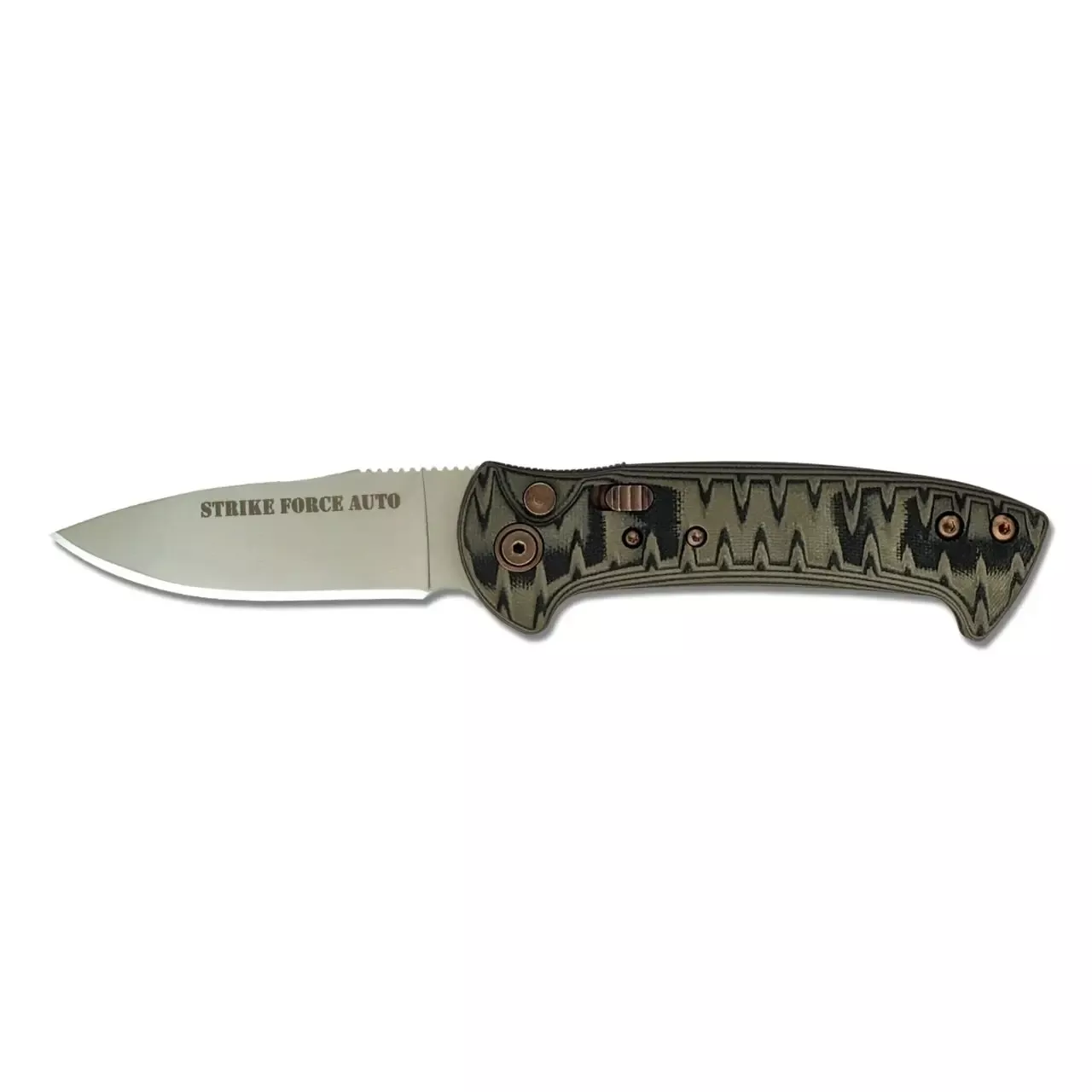Knives of Alaska Strike Force Automatic Folding Knife-OD/Black