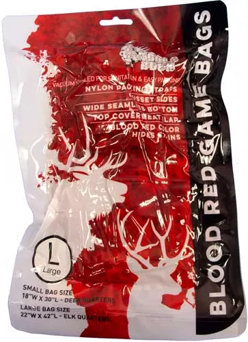 Koola Buck Anti-microbial Game – Bag Blood Red Large Single Bag