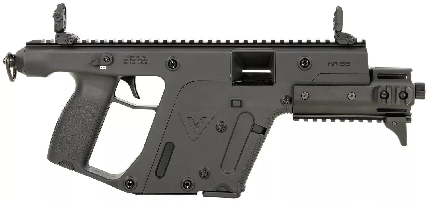 Kriss Vector Gen II SDP-Enhanced .45ACP 13+1 6.50" Threaded Polymer Frame Flip-Up Sights Pic Rails Hand Stop Black KV45PBL30