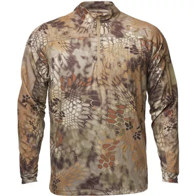 Kryptek 18VALLSZH7 Valhalla 2 Long Sleeve Zip Shirt, Highlander Camo, 2X-Large