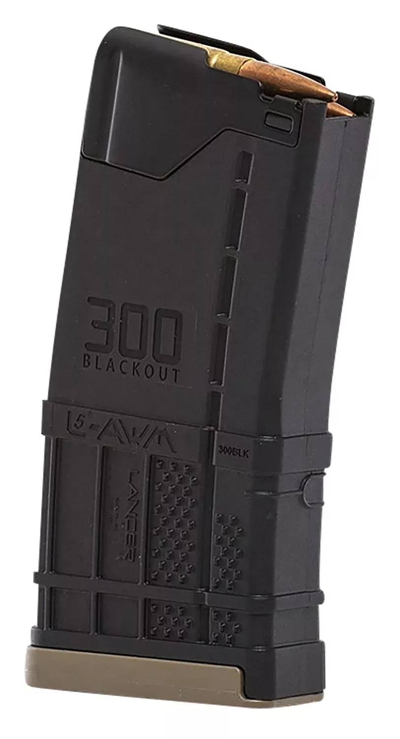 Lancer L5AWM Blackout 300 Blackout 20rd AR-15 Opaque Black Polymer Magazine