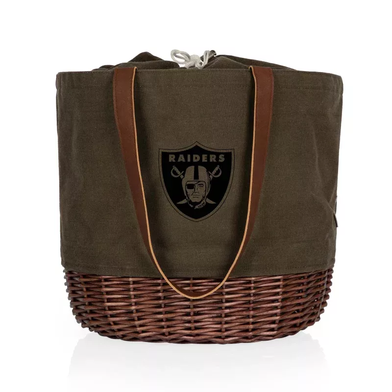 Las Vegas Raiders – Coronado Canvas and Willow Basket Tote