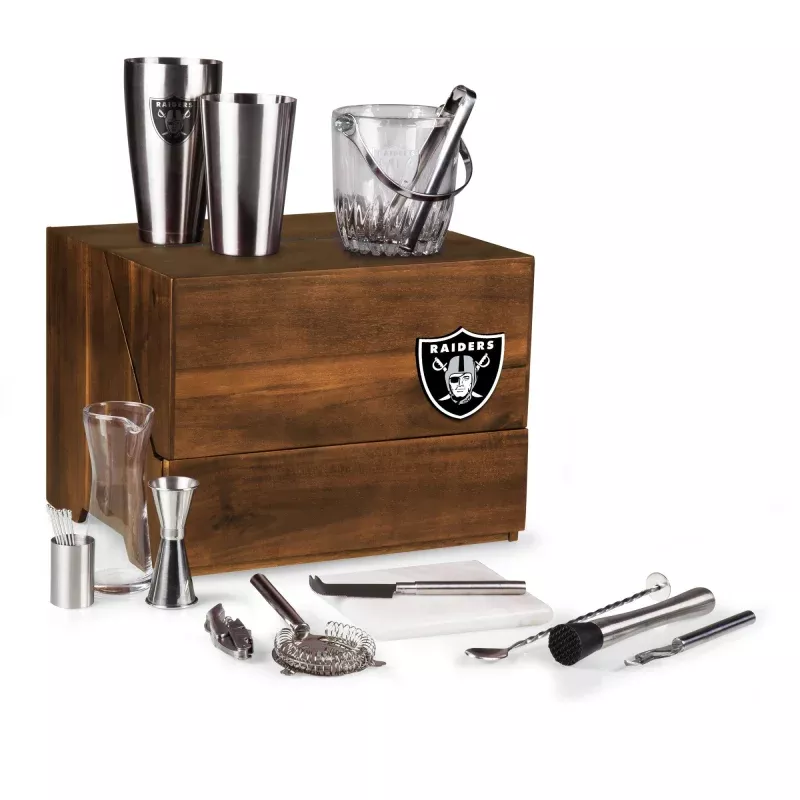 Las Vegas Raiders – Madison Acacia Tabletop Bar Set