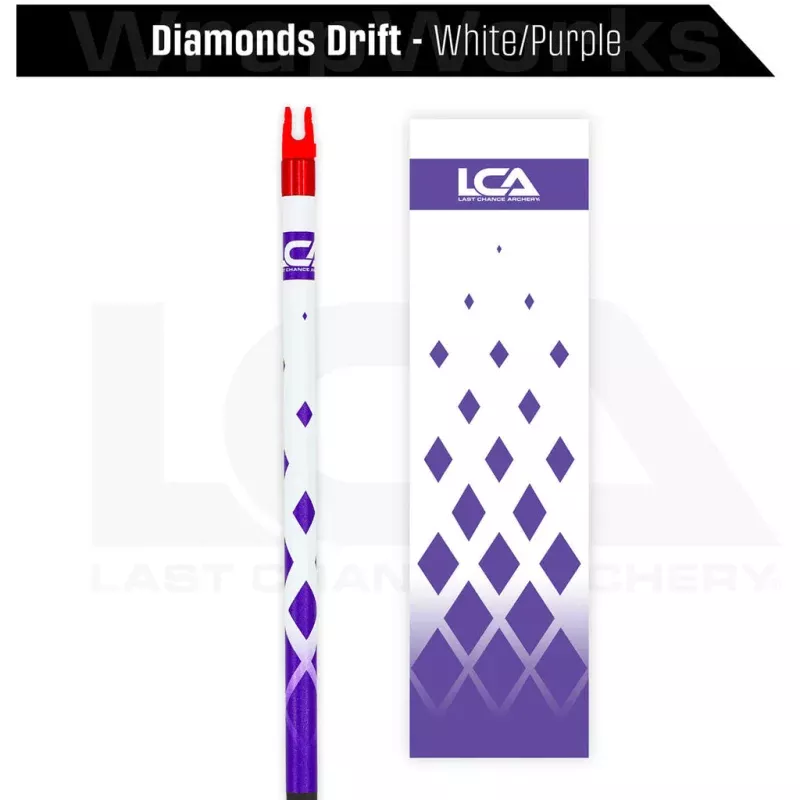 Last Chance WrapWorks Stock Diamonds Drift White/Purple Precision Flex L-Series