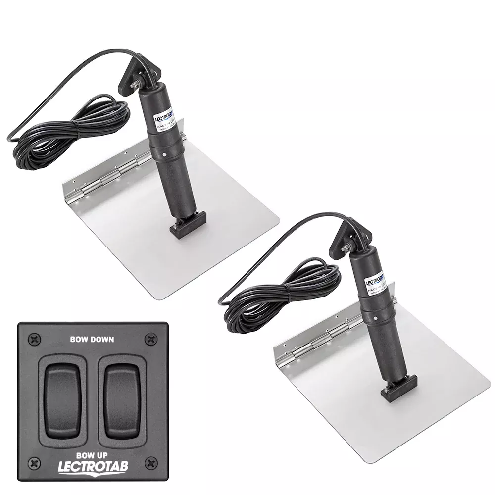 Lectrotab XKA Stainless Steel Trim Tab Kit w/Rocker Switch – 9 x 12