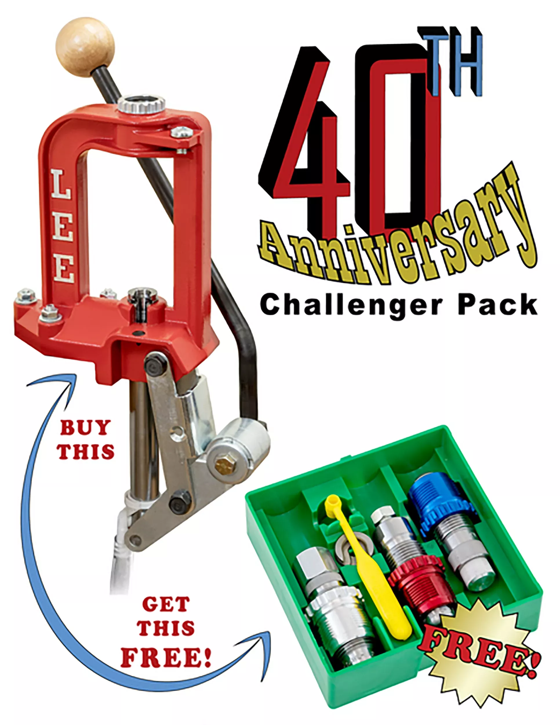 Lee Challenger Press, Lee 92134 Challenger Press W/breech Lk/ 9mmDies