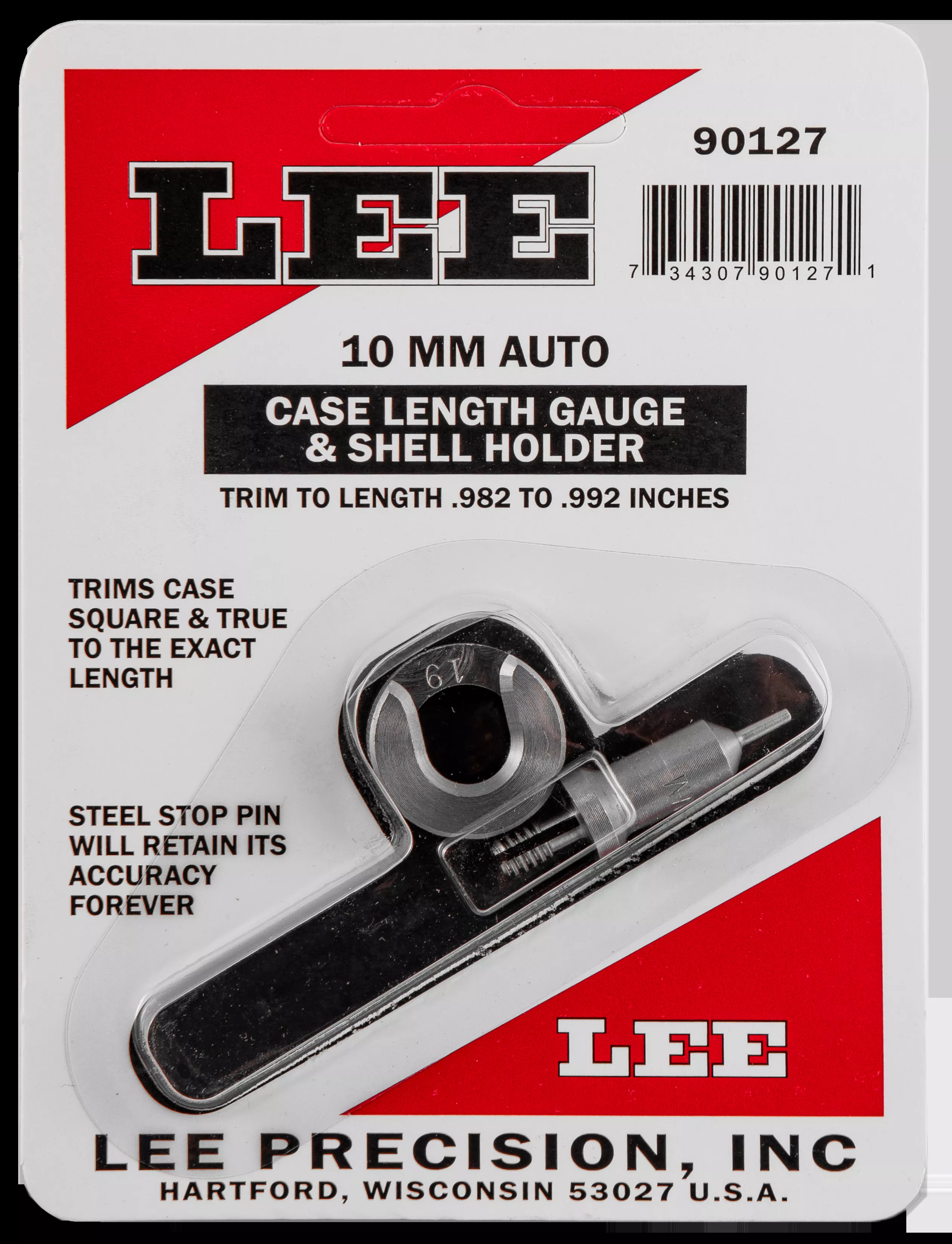 Lee Precision Case Length Gauge & Shell Holder 10mm Auto