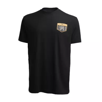 LEUPOLD Men's Riflescopes Badge Black Tee (186506-par)
