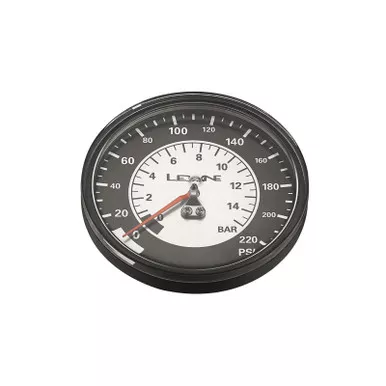 LEZYNE 220 PSI 3.5in Black/Silver Bicycle Pump Replacement Gauge (1-RP-FLGUE-V3220)