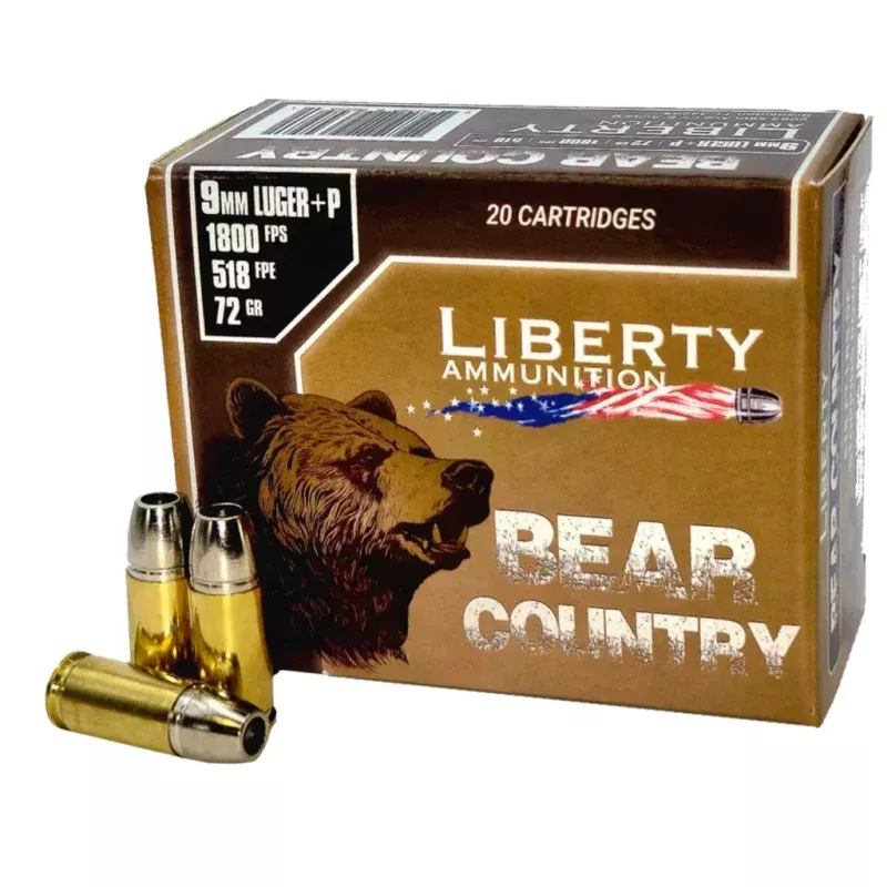 Liberty Bear Country Pistol Ammo 10mm 70 gr. 20 rd.