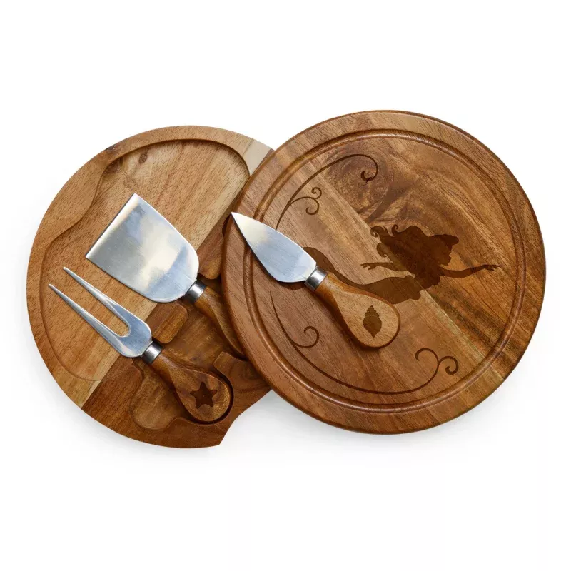 Little Mermaid – Acacia Brie Cheese Cutting Board & Tools Set