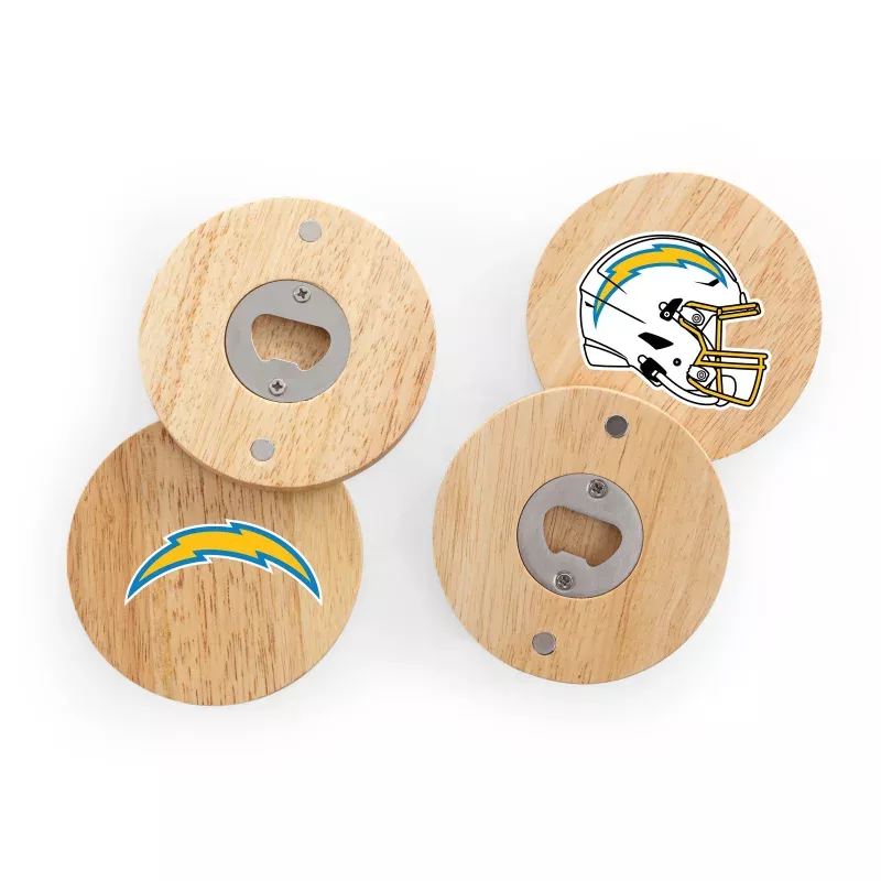 Los Angeles Chargers – Coasters with Bottle Openers Set of 4