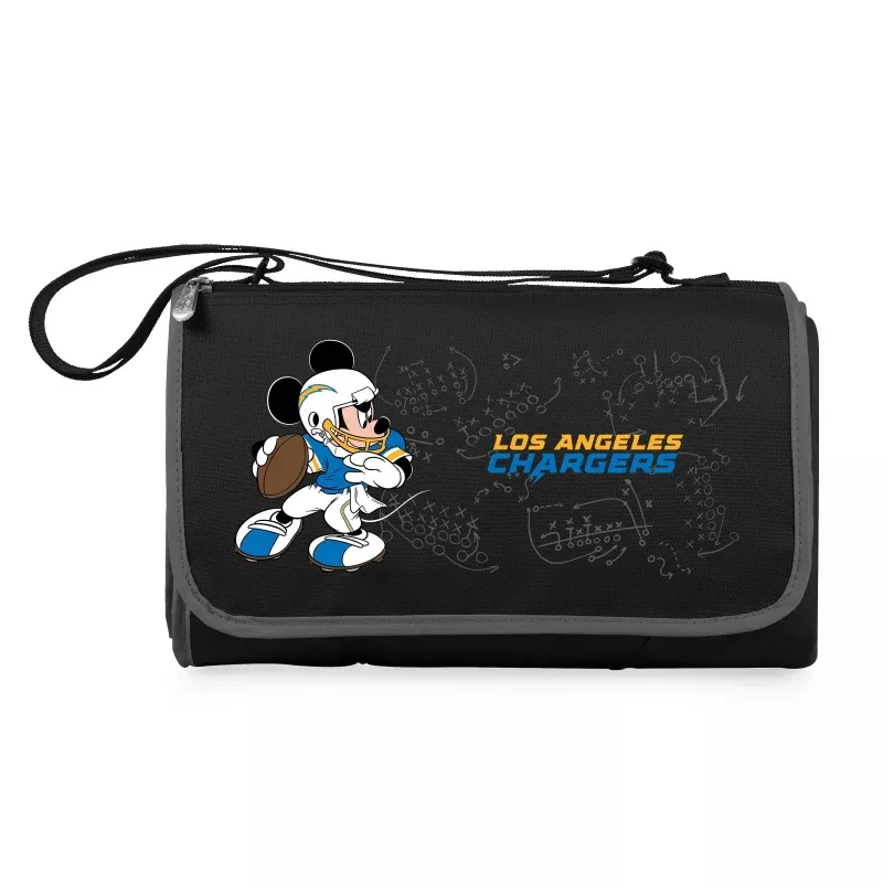Los Angeles Chargers Mickey Mouse – Blanket Tote Outdoor Picnic Blanket