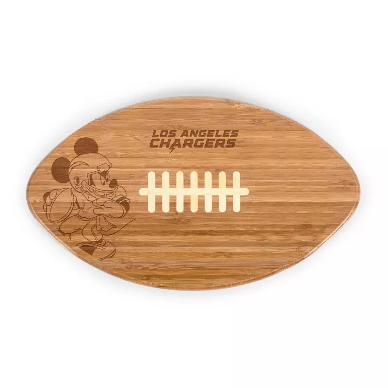 Los Angeles Chargers Mickey Mouse – Touchdown! Football Cutting Board & Serving Tray