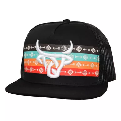 LOST CALF Arrow Black Flat Cap (LC00008)