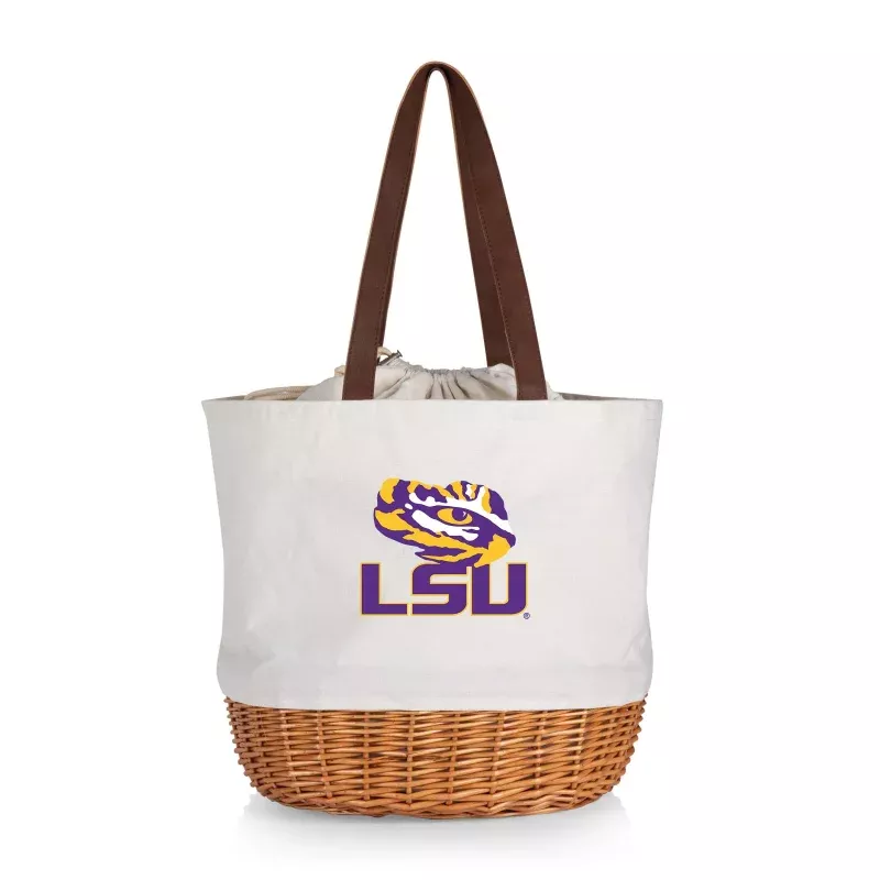 LSU Tigers – Coronado Canvas and Willow Basket Tote