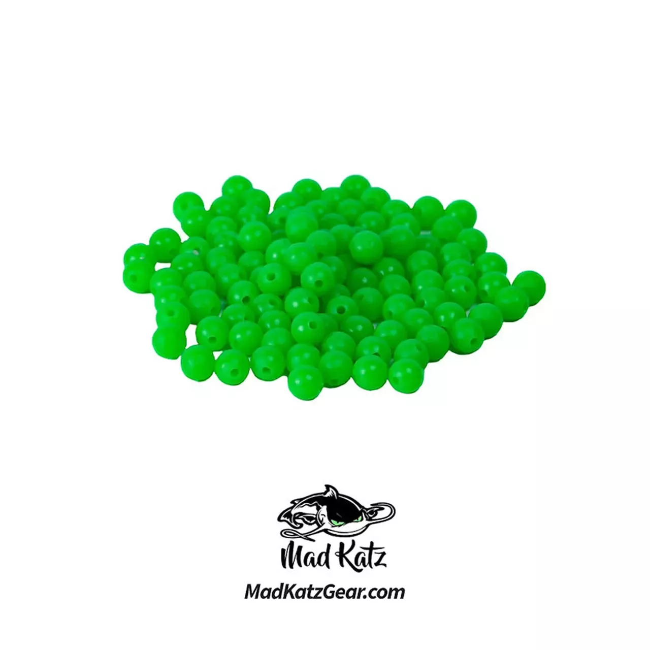 Mad Katz Green 8mm Soft Round Fishing Beads