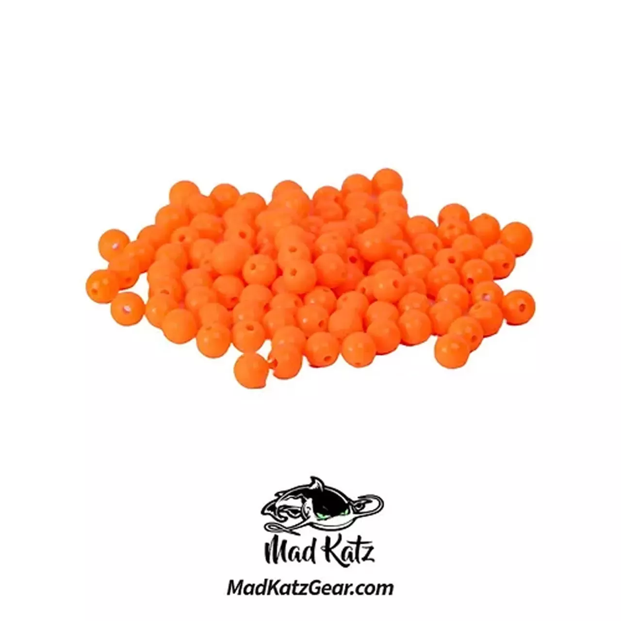 Mad Katz Orange 8mm Soft Round Fishing Beads