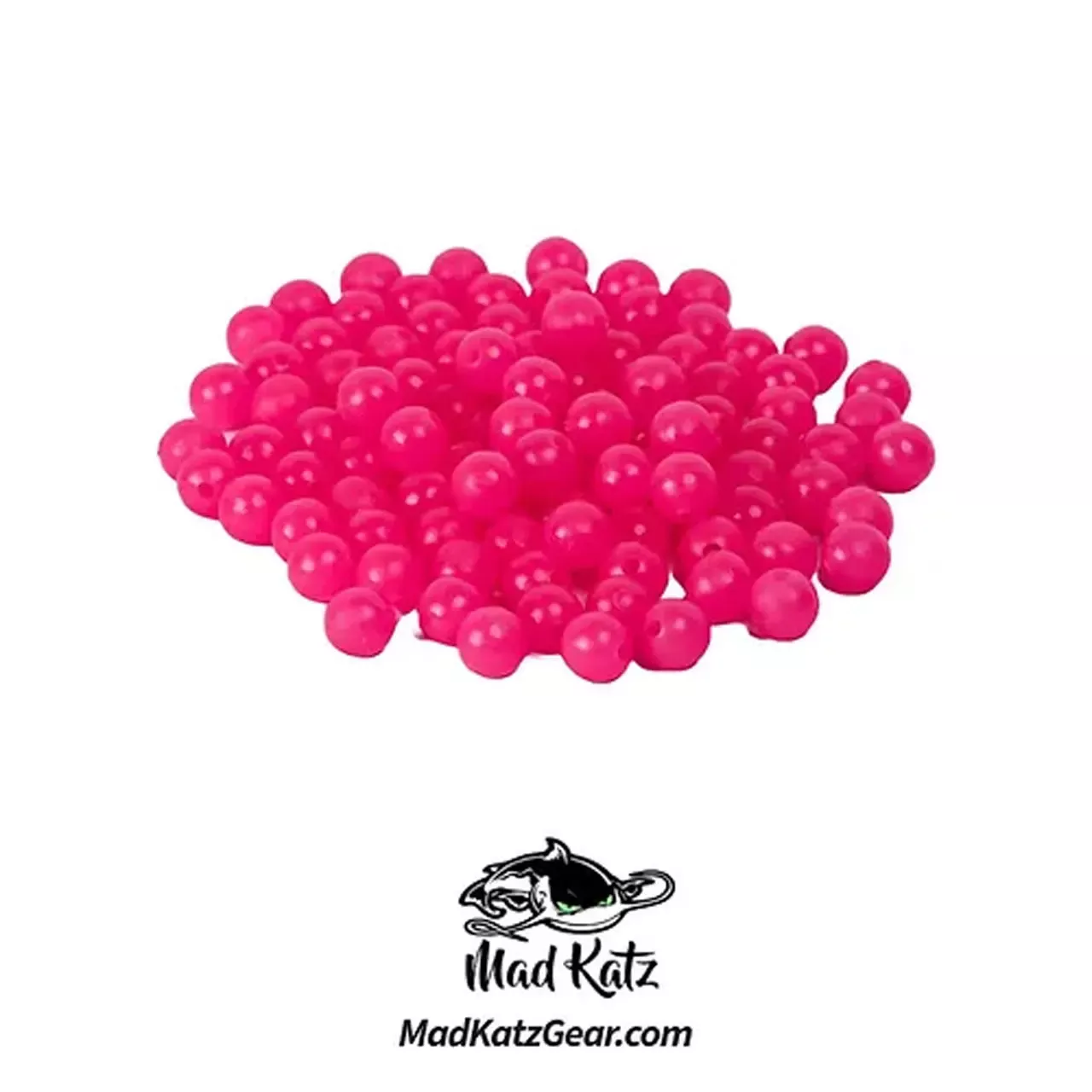 Mad Katz Pink 8mm Soft Round Fishing Beads