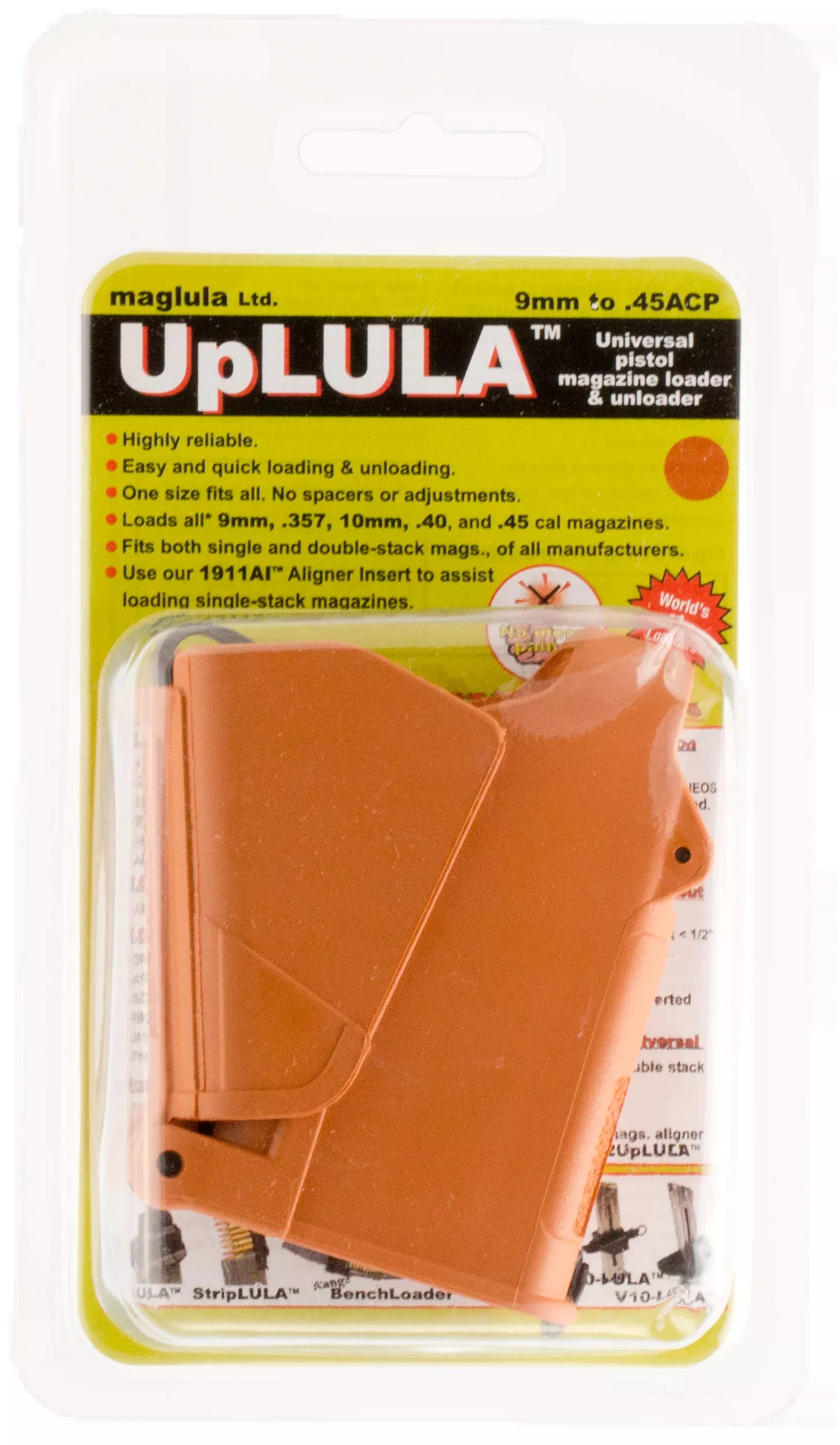 Maglula Loader Universal - Pistol Orange Brown