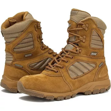 Magnum CM85005M Storm Shield 8" Side-Zip Waterproof Tactical Duty Boots, Tan/Tan