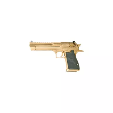 Magnum Research DE44TG Desert Eagle Mark XIX 44 Rem Mag 6" 8+1 Titanium Gold Carbon Steel Frame & Slide Black Rubber Grip