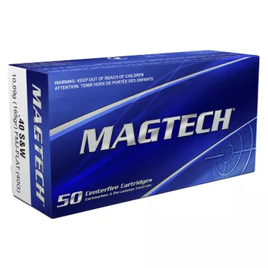 Magtech 40G Range/Training 40S&W 165gr Full Metal Jacket Flat Nose 50 Per Box/20 Case