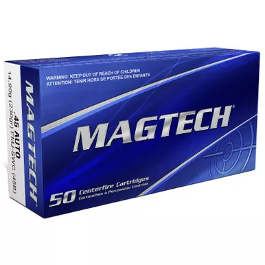 Magtech 45B Range/Training 45ACP 230gr Full Metal Jacket Semi Wadcutter 50 Per Box/20 Case