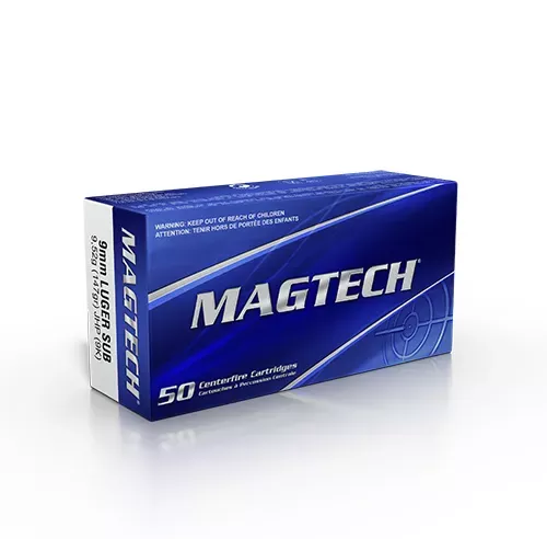 Magtech 9mm Luger Ammo 147 Grain Jacketed Hollow Point Subsonic 50 Rounds 9K