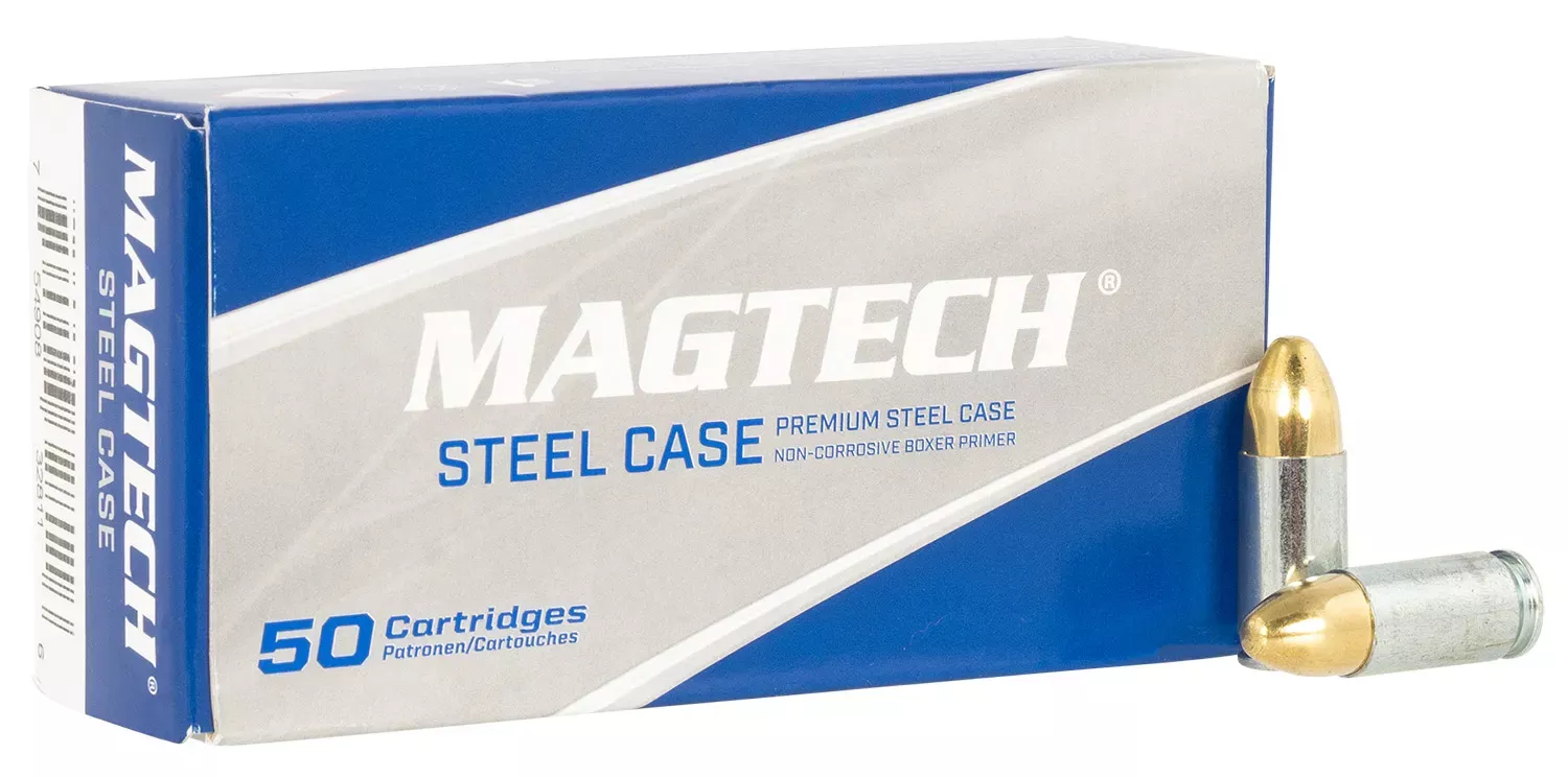 Magtech Steel Case 9mm Ammo 115 Grain Full Metal Jacket 50 Rounds 9AS