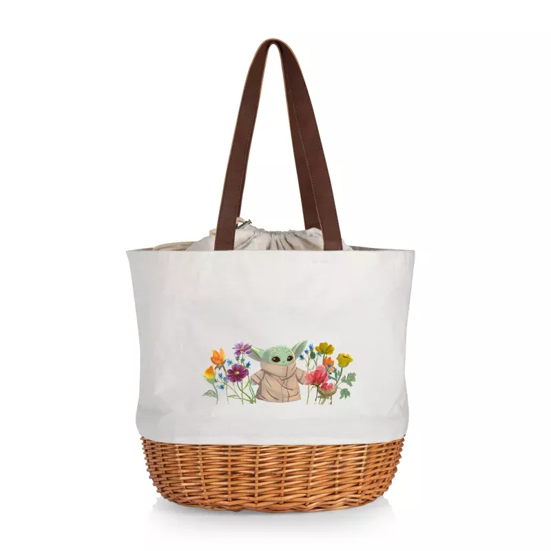 Mandalorian Grogu – Coronado Canvas and Willow Basket Tote