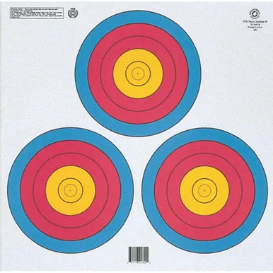 Maple Leaf Press FT-3X40W Target Face FITA 3 Spot Triangle, Multicolor, 100 Pack