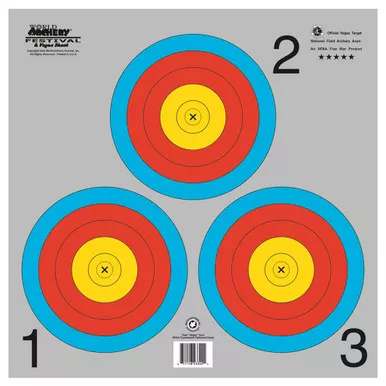 Maple Leaf Press TA3X40G Target Face NFAA Vegas 3 Spot, Multicolor, 100 Pack