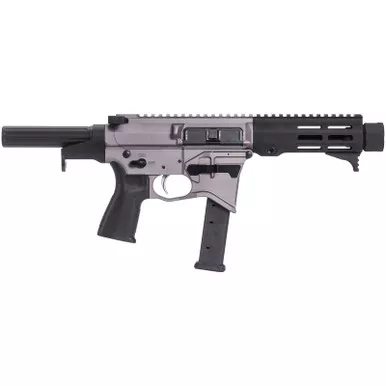 Maxim Defense MXM48174 CPS MD9 9mm Luger Caliber with 5.50" Barrel, Urban Grey Anodized Metal Finish, Black Maxim CQB Brace & Polymer Grip Right Hand