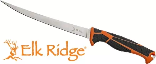 Mc Elk Ridge Trek 7″ Fillet – Knife With Sheath Blk/org/ss