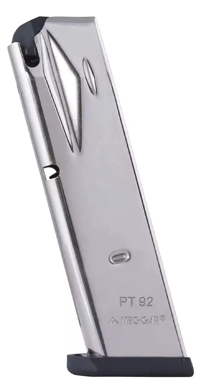 Mec-Gar Taurus 9mm Luger 15rd Taurus PT99/PT92 Magazine Nickel PT9215N