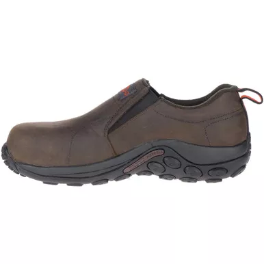 MERRELL Men's Jungle Moc Leather Comp Toe SD+ Espresso Wide Width Work Shoes (J099381W)