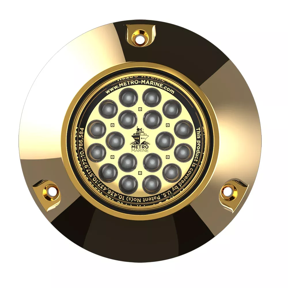 Metro Marine High-Output Submersible Underwater Light w/Intelligent Monochromatic LED’s – White, 90° Beam
