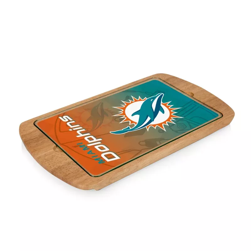 Miami Dolphins – Billboard Glass Top Serving Tray