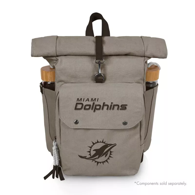 Miami Dolphins – Carmel Roll Top Picnic Backpack Cooler