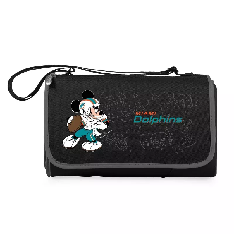 Miami Dolphins Mickey Mouse – Blanket Tote Outdoor Picnic Blanket